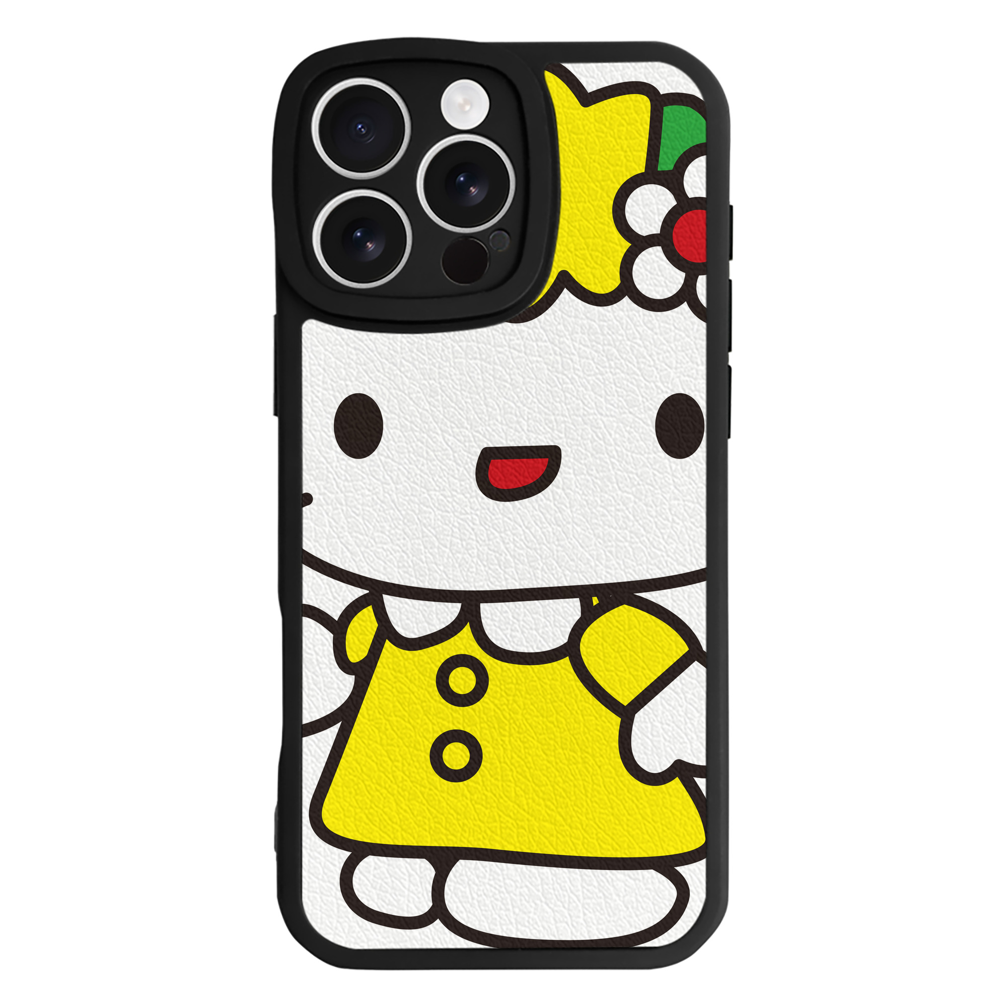 （画像用） Hello Kitty ハローキティ 【iPhone 16シリーズ対応】シリコンスマホケース（レザー調） 材質：シリコン